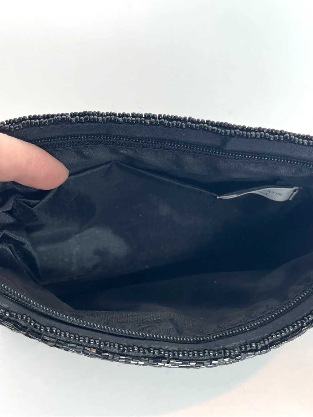 Black Beaded Evening Bag